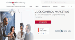 Desktop Screenshot of clickcontrolmarketing.com